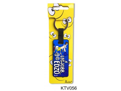 (KTV056) Vicces kulcstartó 7,5 cm - A legjobb edző - Ajándék Edzőknek